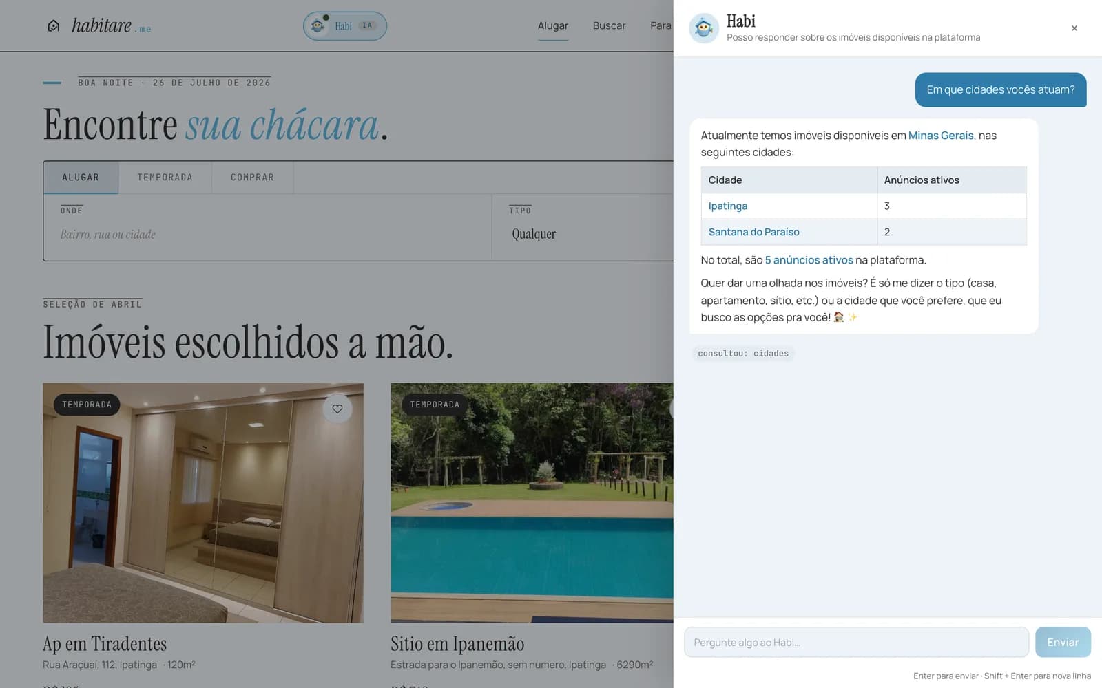 Habi — o assistente do Habitare (habitare.me)